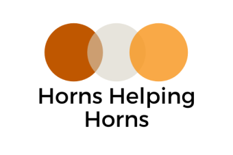Horns Helping Horns logo with three overlapping circles