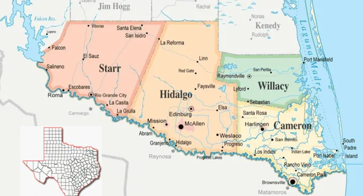 Map of RGV counties